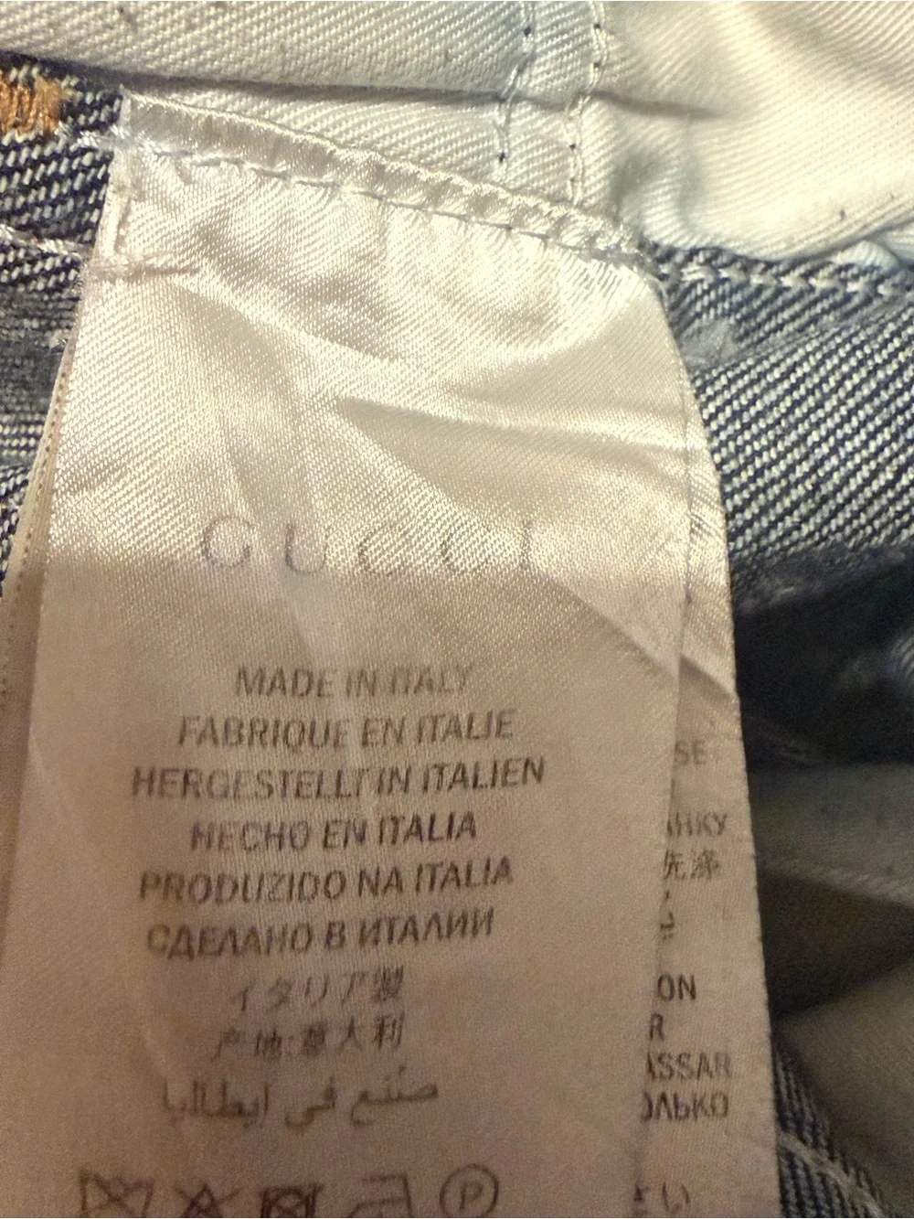 Gucci Slim Fit Jeans in Deep Indigo men’s size 33